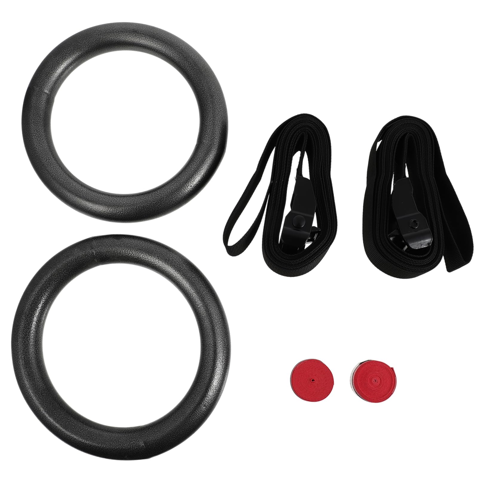 Gogogmee 2 Pcs Fitness Rings Pull up Rings for Home Gym Stomach Workout Gymnastics Bars Random Color