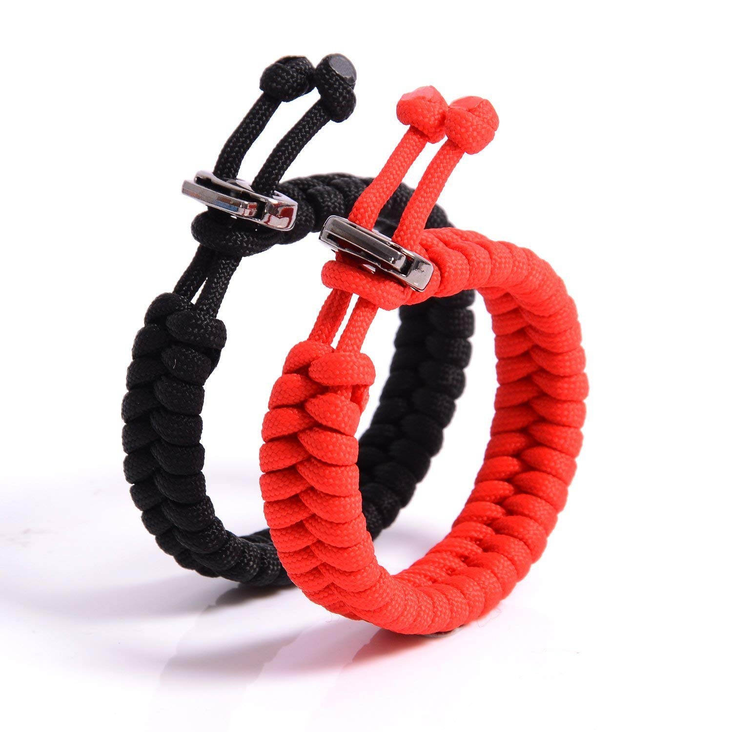 Bracelet For Women Men Girls Boys Teens Combo Of Red and Black With Easy Hook Lock Which Makes Bracelet Wearing Easy and Sturdy For Men Women Unisex