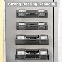 Vista 3 de Magnetic Spice Rack for Refrigerator, 4 Pack Magnetic Shelf, Fridge Magnet Organizer with Moveable 8 Hooks, Magnetic Fridge Shelf for Kitchen