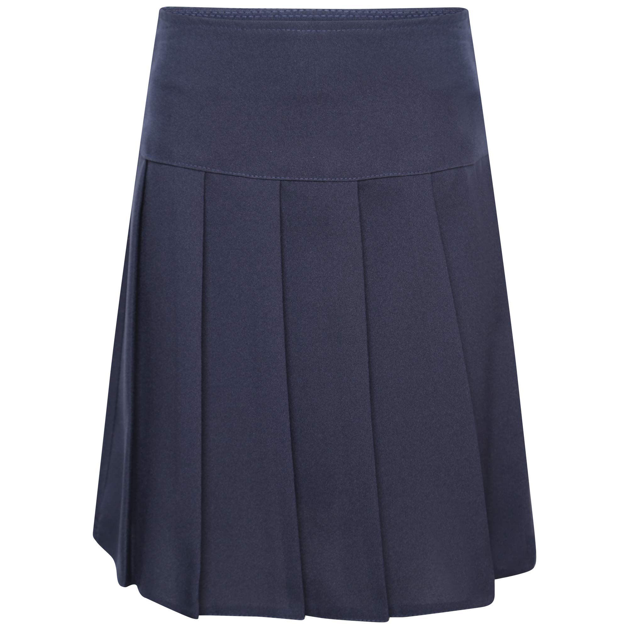 clicktostyle Kids Girls Women School Uniform Navy Blue Colour All Round Knife Pleated Skirt (Women Size 14)