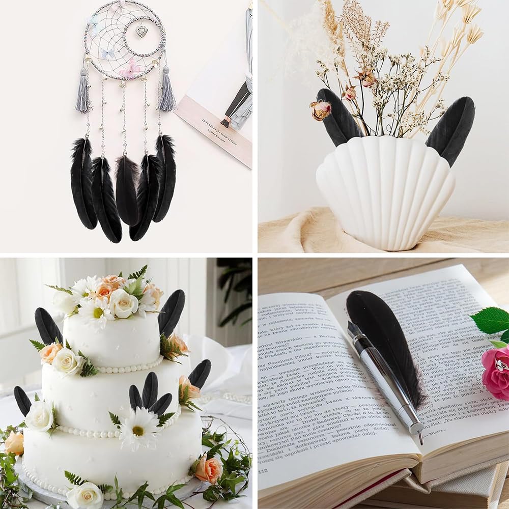 50 Plumes D'Oie Naturelles Blanc 18-20cm - DIY, Décoration, Attrape-Rêves, Mariage