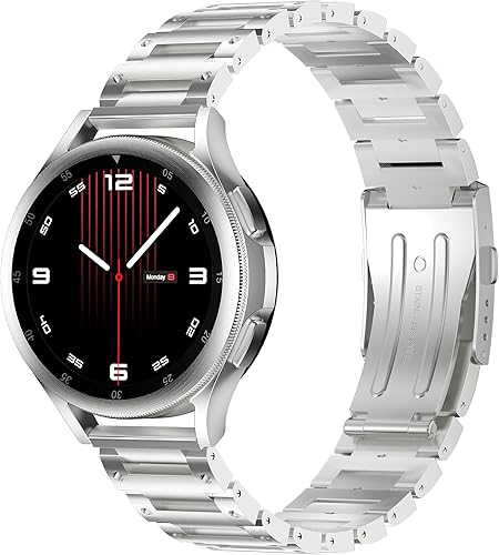 Miniatura 1 de iiteeology Compatible con correas de reloj Samsung Galaxy de 1.811 in, correa de acero inoxidable para Samsung Galaxy Watch SM-800Galaxy Watch 3