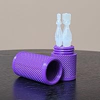 Vista 37 de Znet3D Eye Drop Vial Holder & Travel Carry Case - Securely Holds Three (3) Single-Use Vials - Screw-On Lid, Knurled Pattern - Keep Vials Safe & Silk