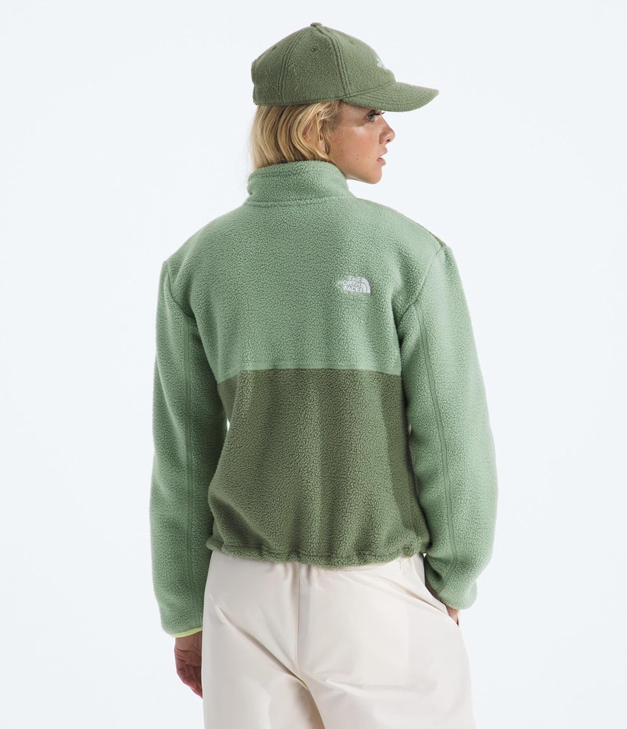 The North Face womens Yumiori Quarter Zip Jacket - Lightweight Fleece Pullover With Embroidered Logo, Secure Zip Pockets - Image 3