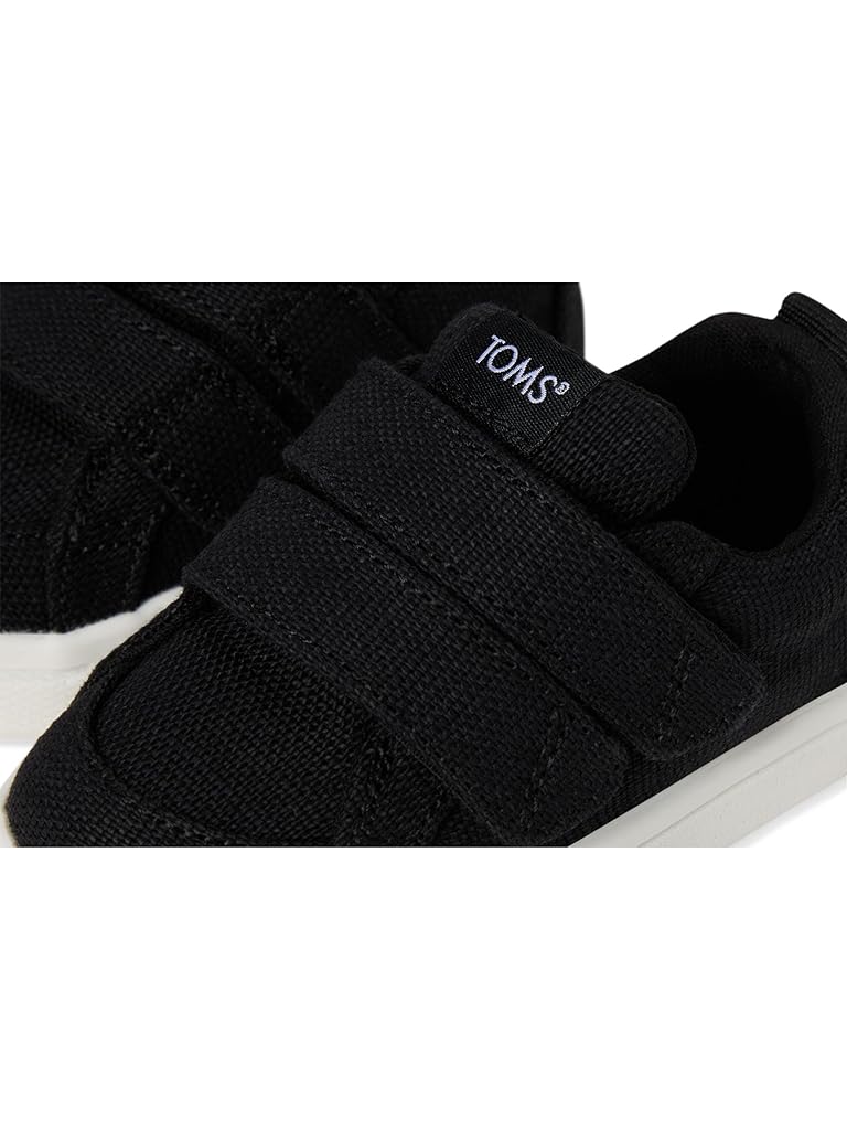 Black TOMS Cruz Double Strap (Toddler/Little Kid/Big Kid)