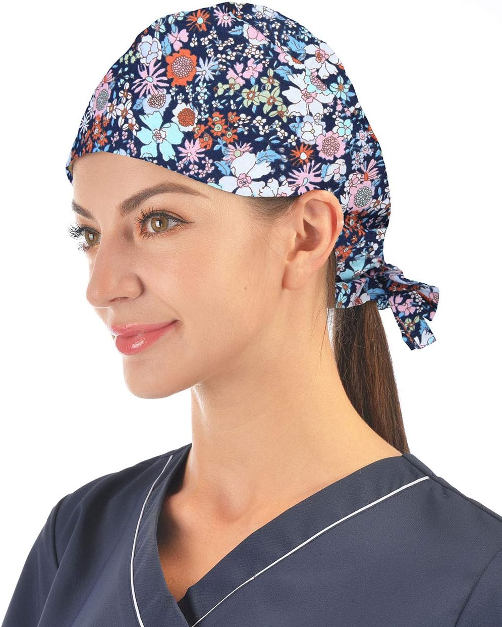 Kousenpu Adjustable Working Cap,Elastic Tie-Back Scrub Cap, Unisex, One Size Multiple Color - Image 4