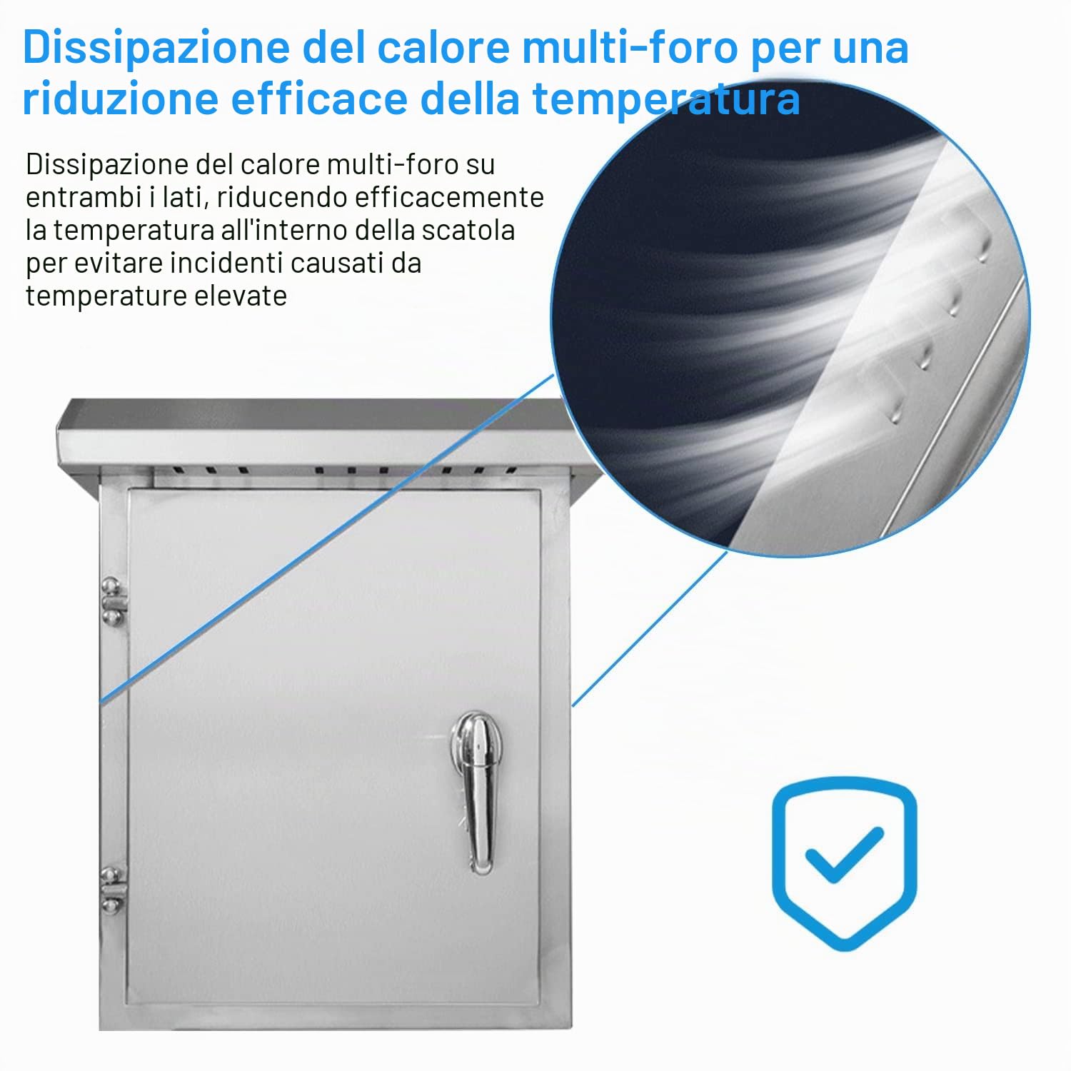 SQLJYU Armadio in acciaio inox, Sportello Quadro Elettrico Esterno Interno, Scatola Elettrica da Parete, Cassetta Contatore Gas, Scatola Stagna Elettrica, Cassetta Elettrica da Muro