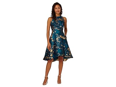 Adrianna Papell Ruffle Jacquard Dress Women