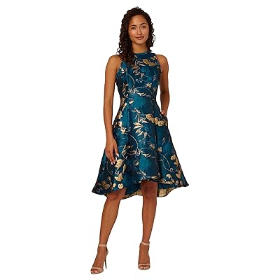 Adrianna Papell Ruffle Jacquard Dress Women