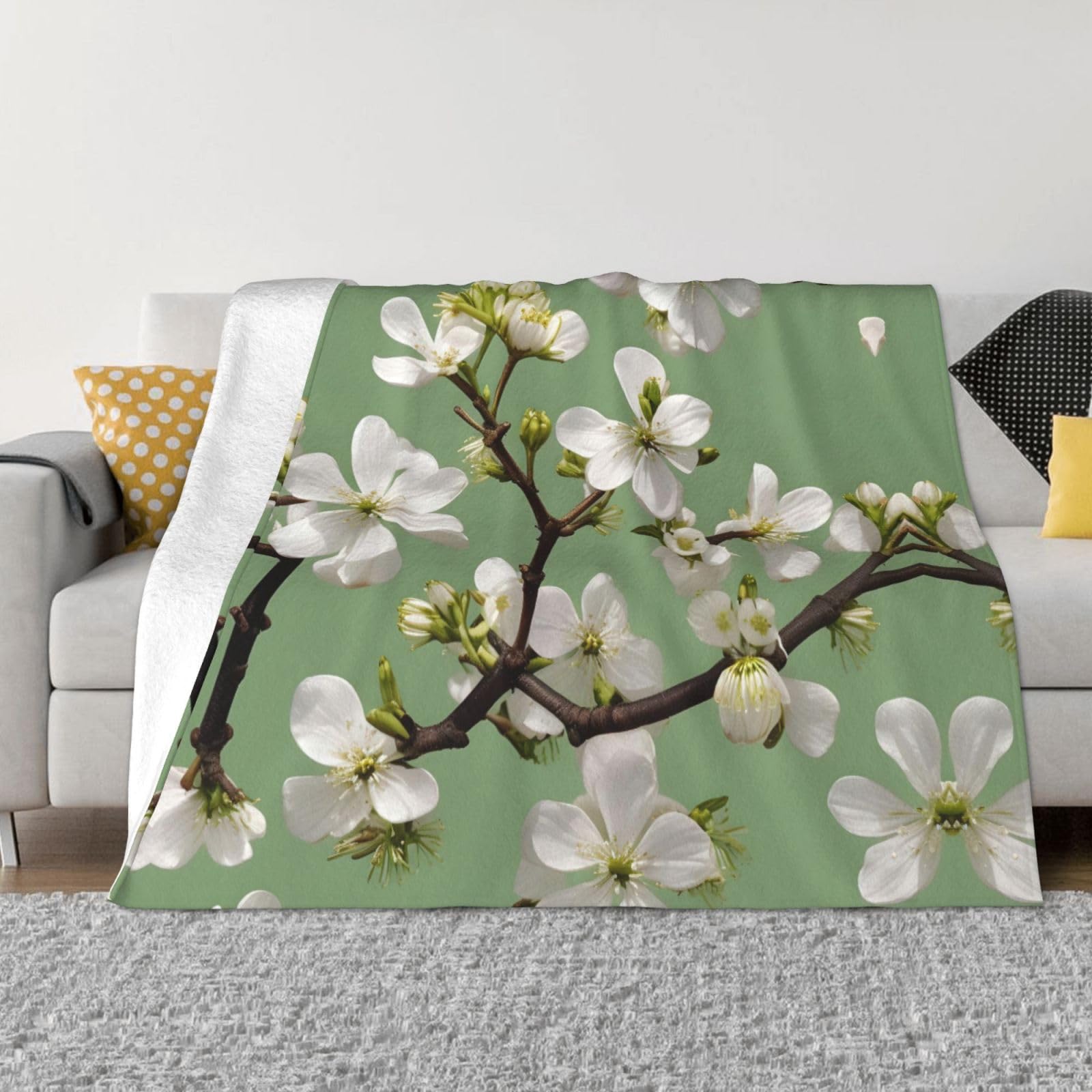 Couverture polaire douce lit chaud couvre-lit floral flanelle