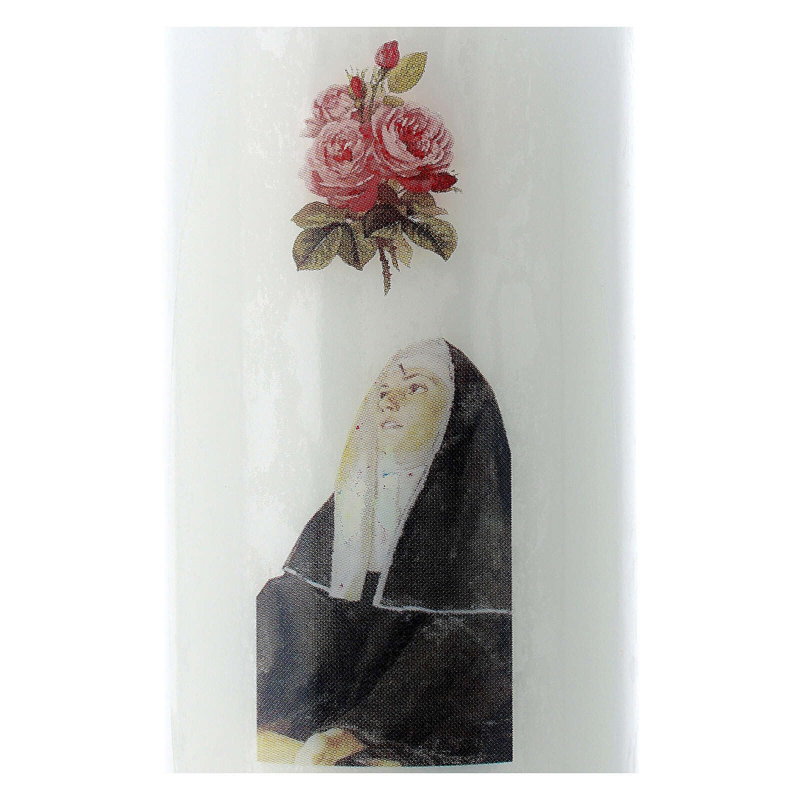 Saint Rita of Cascia White Candle 15x6cm