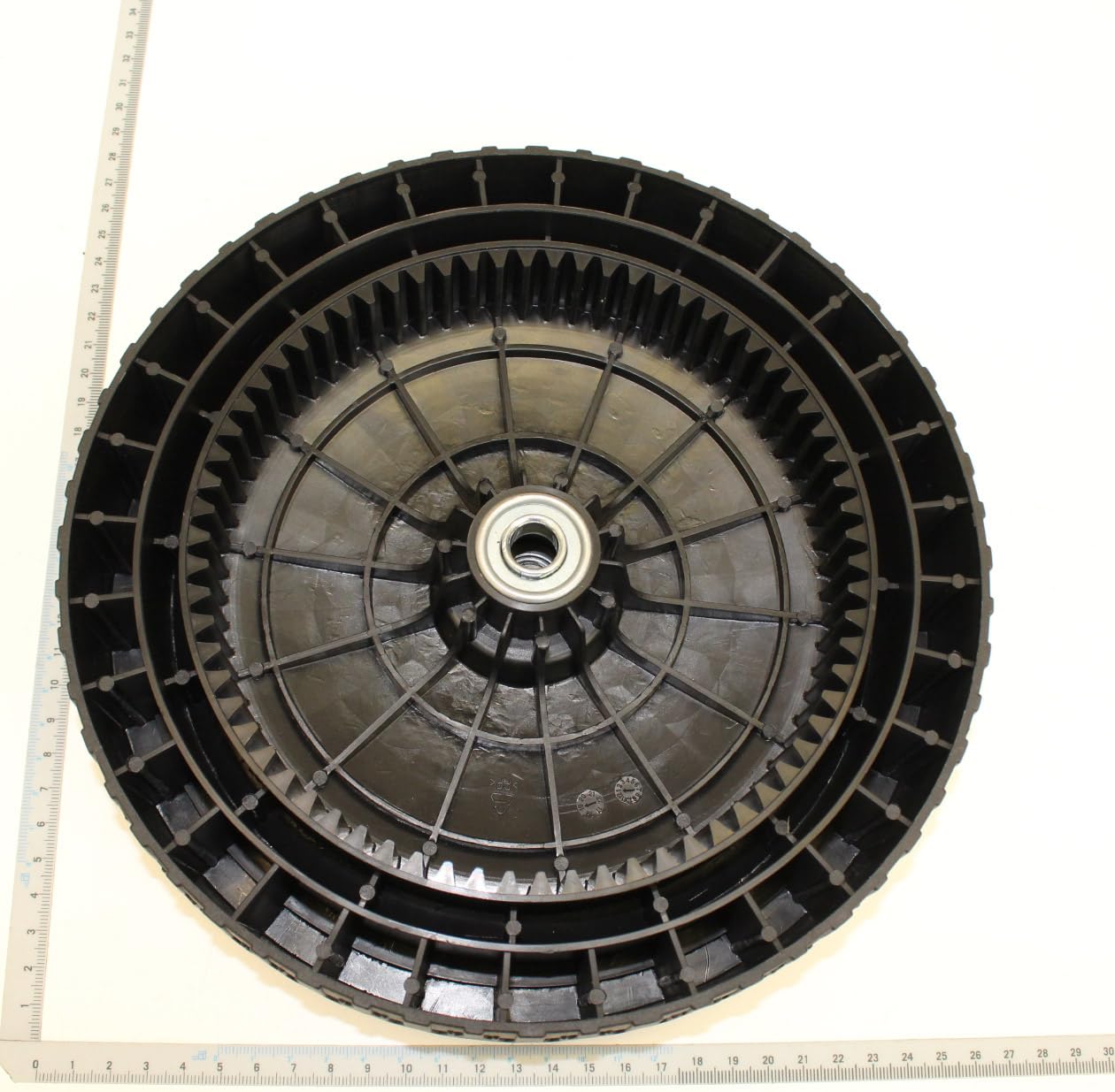 Original Scheppach Rad mit Lager Hinten für Benzin Rasenmäher Hinterrad | Ø 255x12,7mm | Ersatzteil Ersatzrad passend für MS225-53E, MS225-53, MS230-53, MS173-51, MS173-51E, MS226-53E, MS200-51