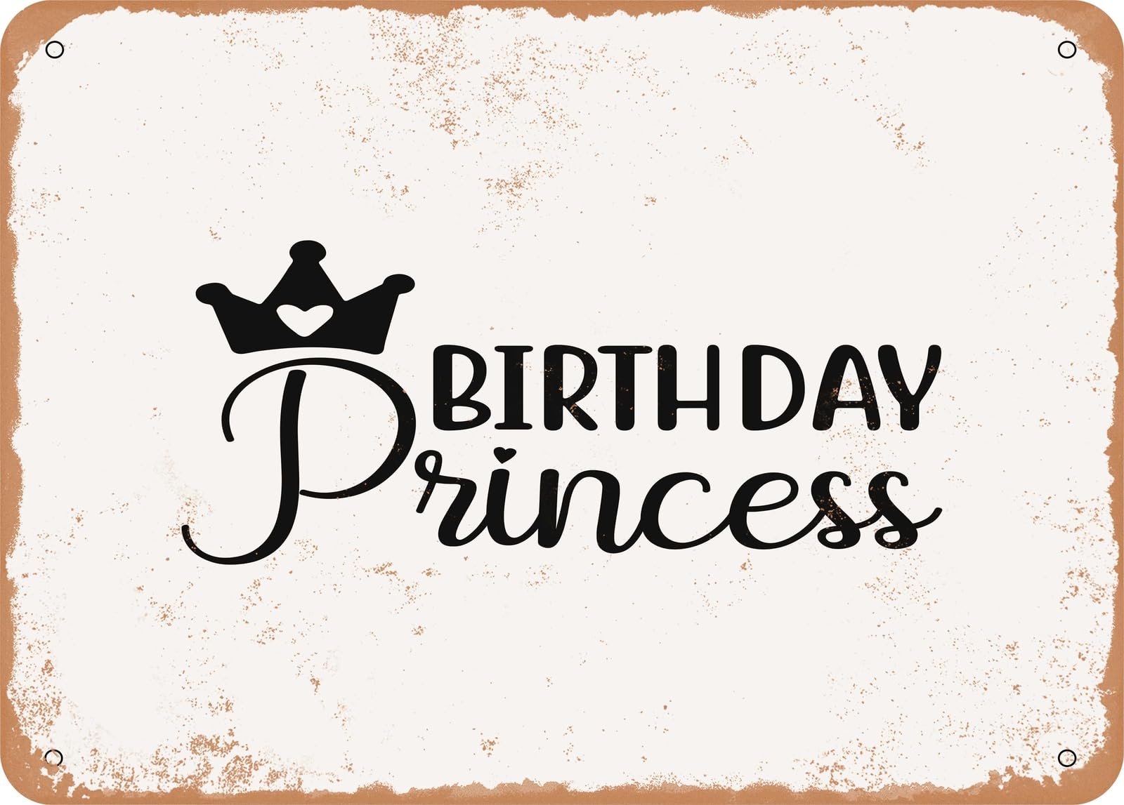 Metal Sign - Birthday Princess - Vintage Look Sign home decor