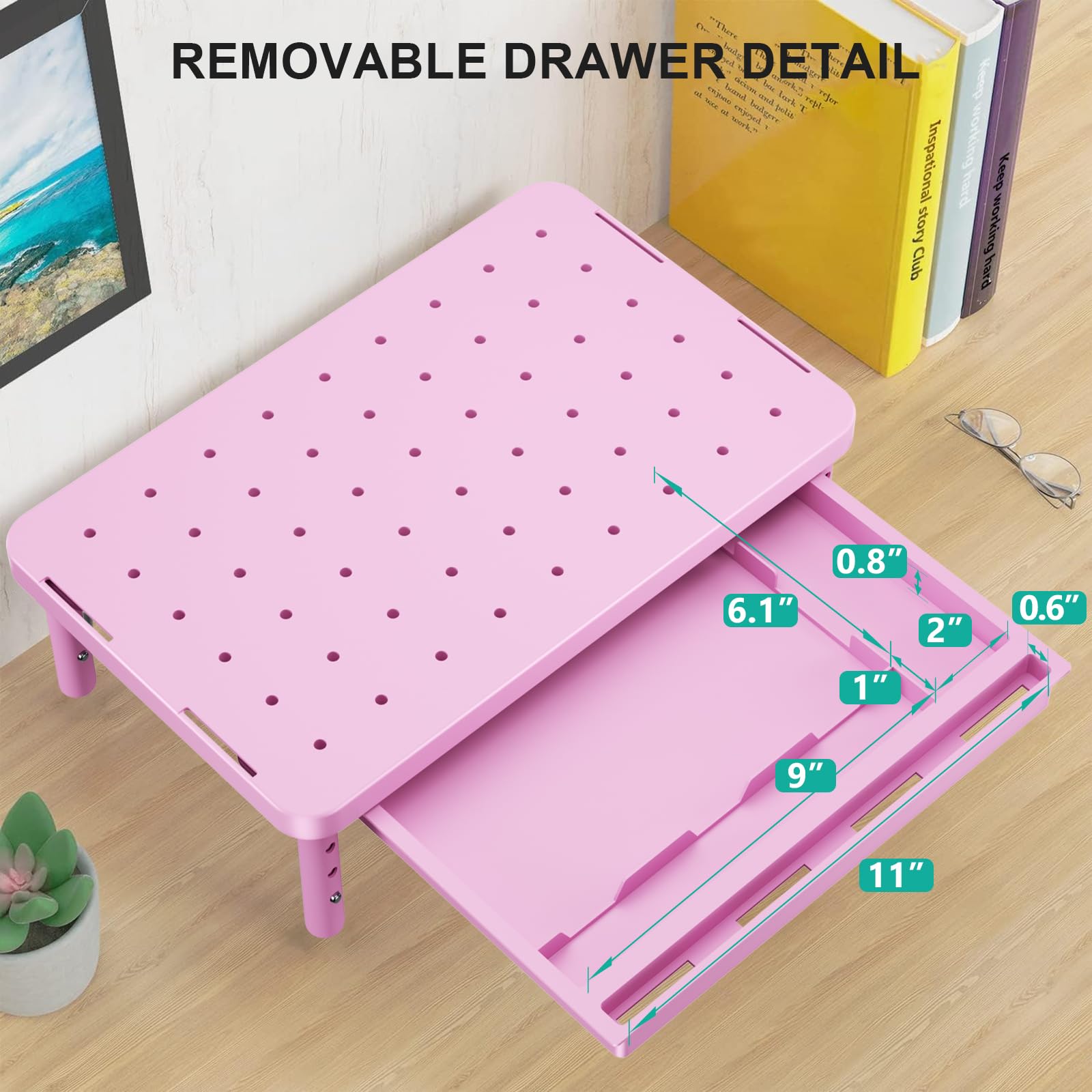 WALI Computer Monitor Stand with Storage, Monitor Riser 3 Height Adjustable view 7