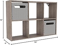 Vista 14 de ClosetMaid Mini 6-Cube Desktop or Wall Mount Organizer, Weathered Teak