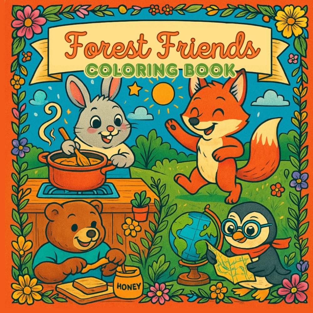 Forest Friends: Coloring Book