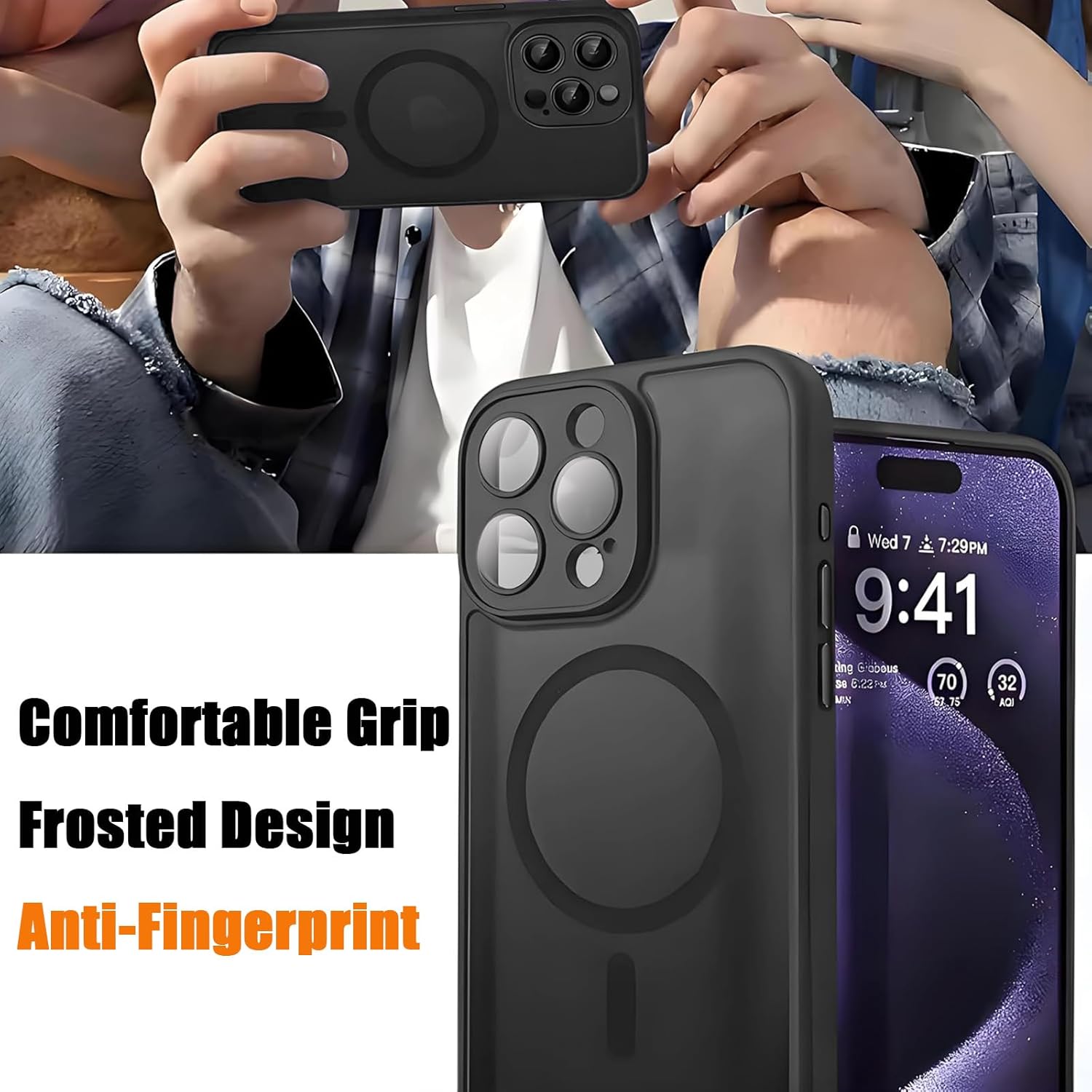 Magnetic Case for iPhone 16 Pro Max with Privacy Screen Protector & Camera Cover [Compatible with MagSafe],Soft Shockproof Phone Case Protective Bumper Cover for iPhone 16 ProMax,Pink - Image 7