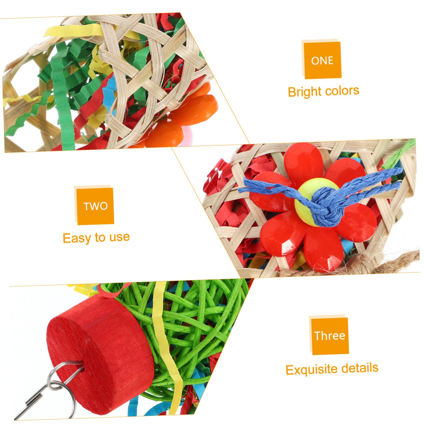 Toddmomy 15pièces Jouets à Mâcher pour Perroquets Jouet Suspendu pour Oiseaux pour Perruches Et Calopsittes