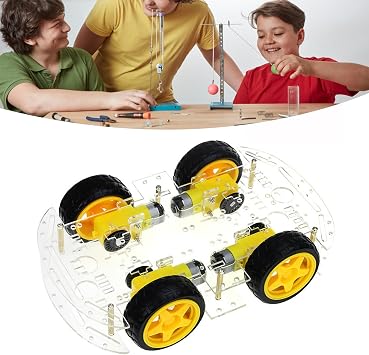 Smart Car Robot 4WD Smart Robot Car Chassis Kit Gute Richtungsfähigkeit Flexibles Drehen für Unterhaltung