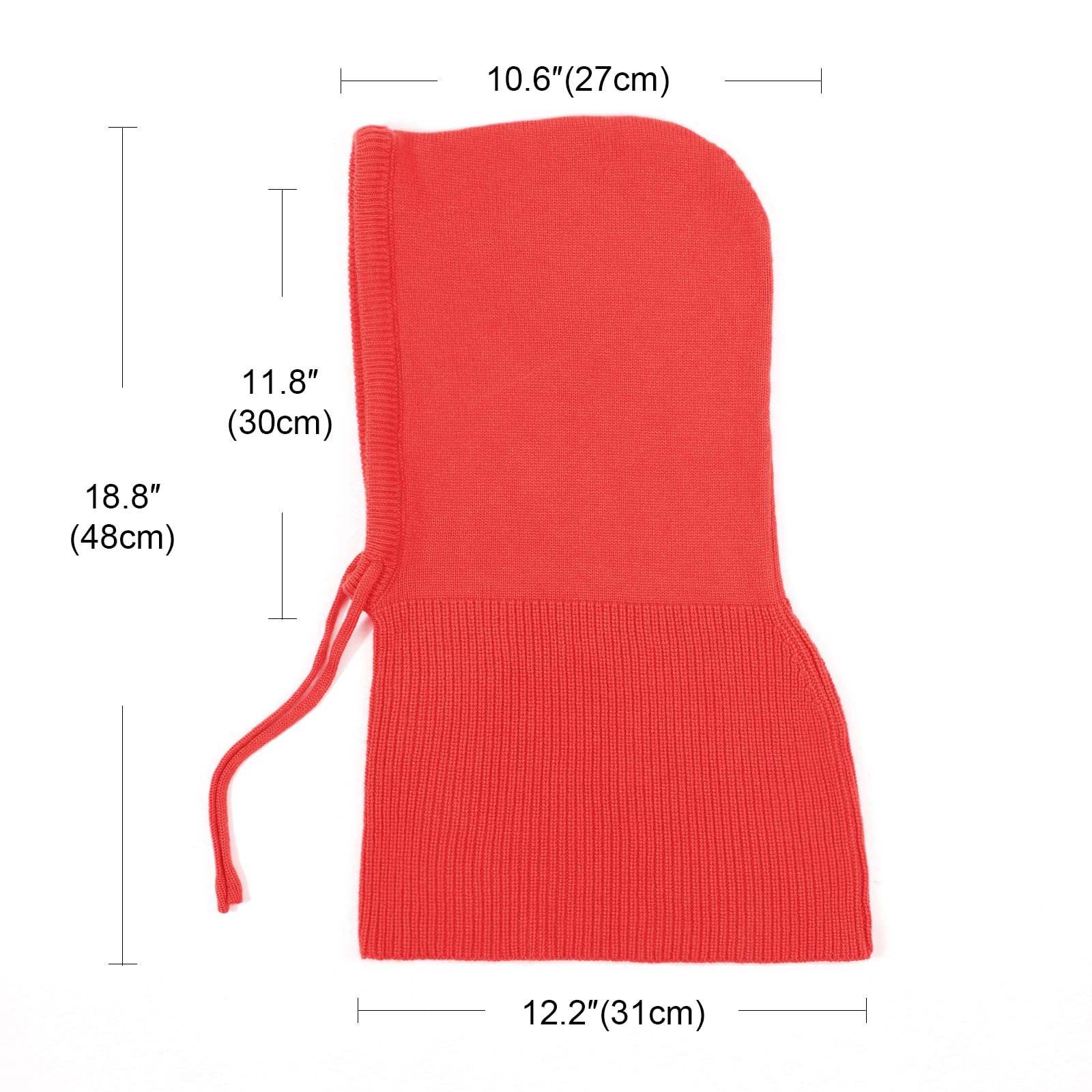 DRESHOW Sombreros de Invierno para Las Mujeres Pasamontañas de Punto Beanie Skull Cap Con Cordón Cálido Sombrero con Capucha Bufanda