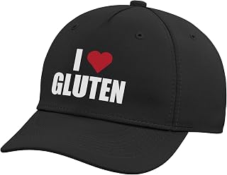 I Heart, I Love Gluten Adjustable Printed Baseball Hat