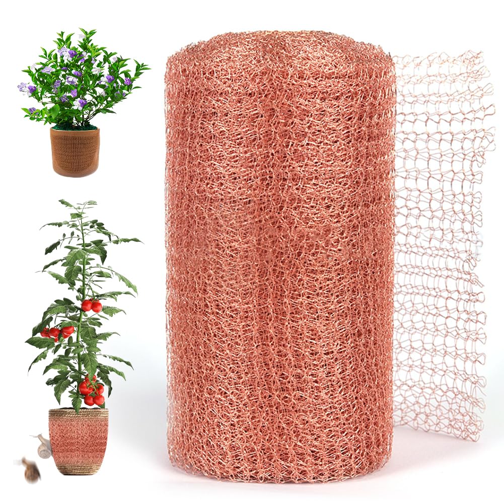 Taśma miedziana przeciw ślimakom, ogrodzenie ślimaków, drut miedziany, siatka miedziana, ochrona przed ślimakami, 12,7 x 15 m, ogrodzenie ślimaków, siatka miedziana, kołnierz ślimakowy, ochrona przed