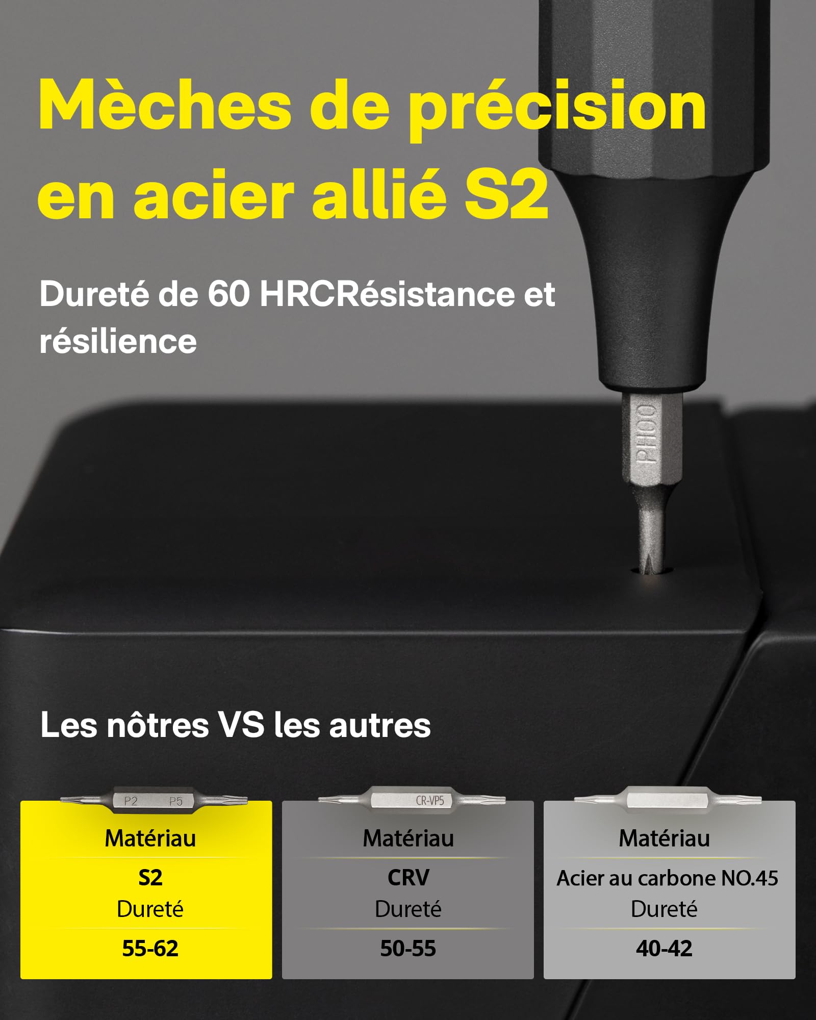 HOTO 24 en 1 Kit de Tournevis de Précision,Manuel,Kit d'outils Mini,Magnétique Outils de Réparation avec Torx Bits etc,Pour iPhone, Lunettes, Montres, PC, Macbook, Laptop