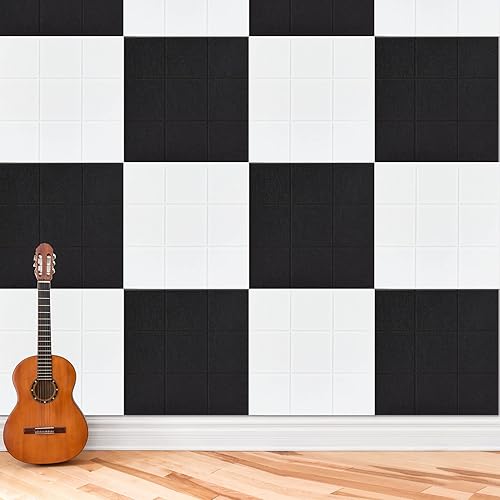 Miniatura 7 de BXI Absorbedor de sonido, paquete de 16 paneles de absorción acústica autoadhesivos de 14.2 x 12.3 x 0.4 pulgadas, paneles hexagonales de absorción