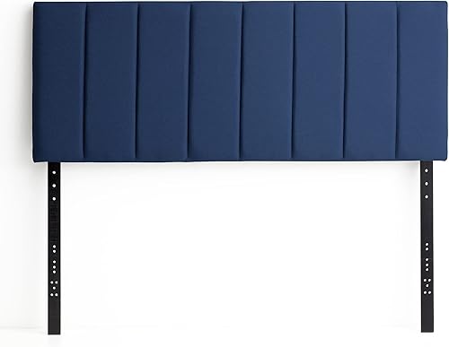 Miniatura 87 de LUCID - Cabecera tapizada de altura media, capitoné de diamantes, acolchado poliéster, altura ajustable 34 a 46 in, fácil montaje compatible