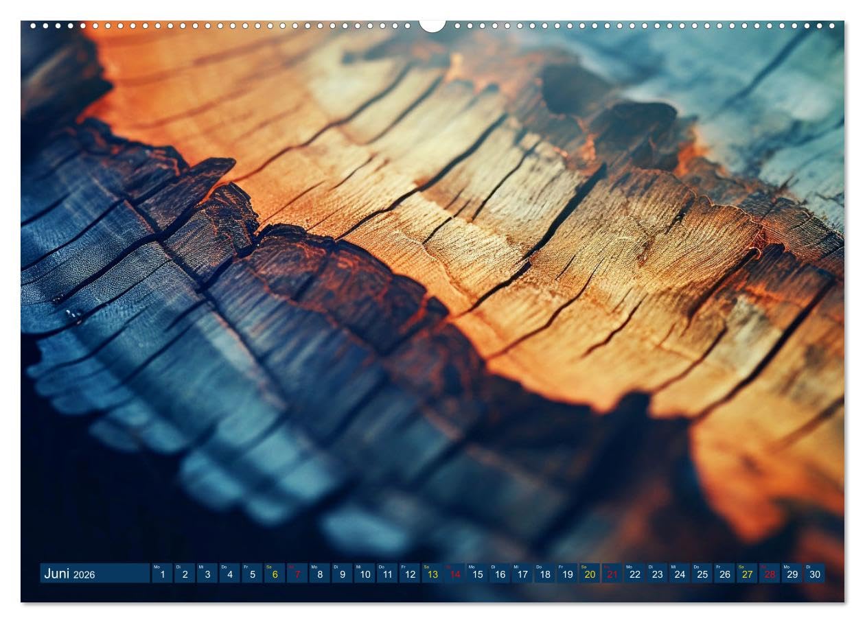 Faszination HOLZ - Strukturen (hochwertiger Premium Wandkalender 2026 DIN A2 quer), Kunstdruck in Hochglanz: Die Seele des Waldes in jedem Strich - ... Strukturen zum Leben erweckt (CALVENDO Natur)
