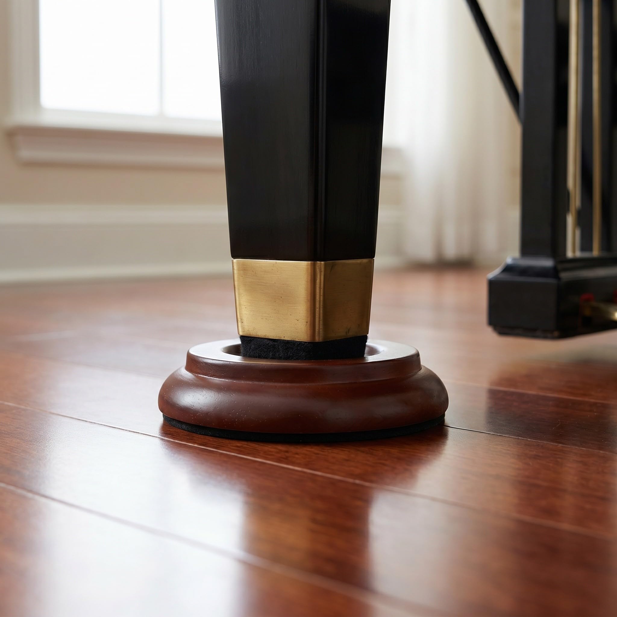 Operitacx 8pcs Patins en Bois et Eva pour Piano Droit et Piano à Queue Antivibrations et Antidérapants Protection du Sol pour Appartements et Maisons Multiniveaux