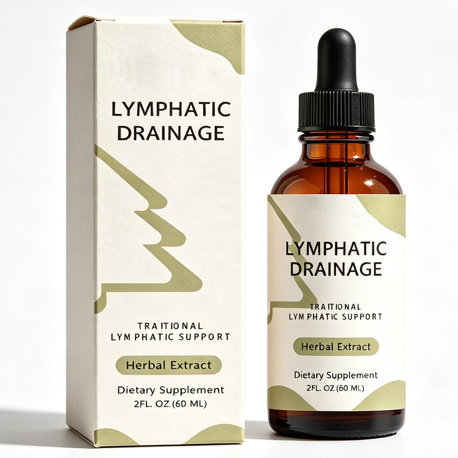 Nuflos Lymphatic Drainage Drops, Herbal Blend Supplements, 60ml