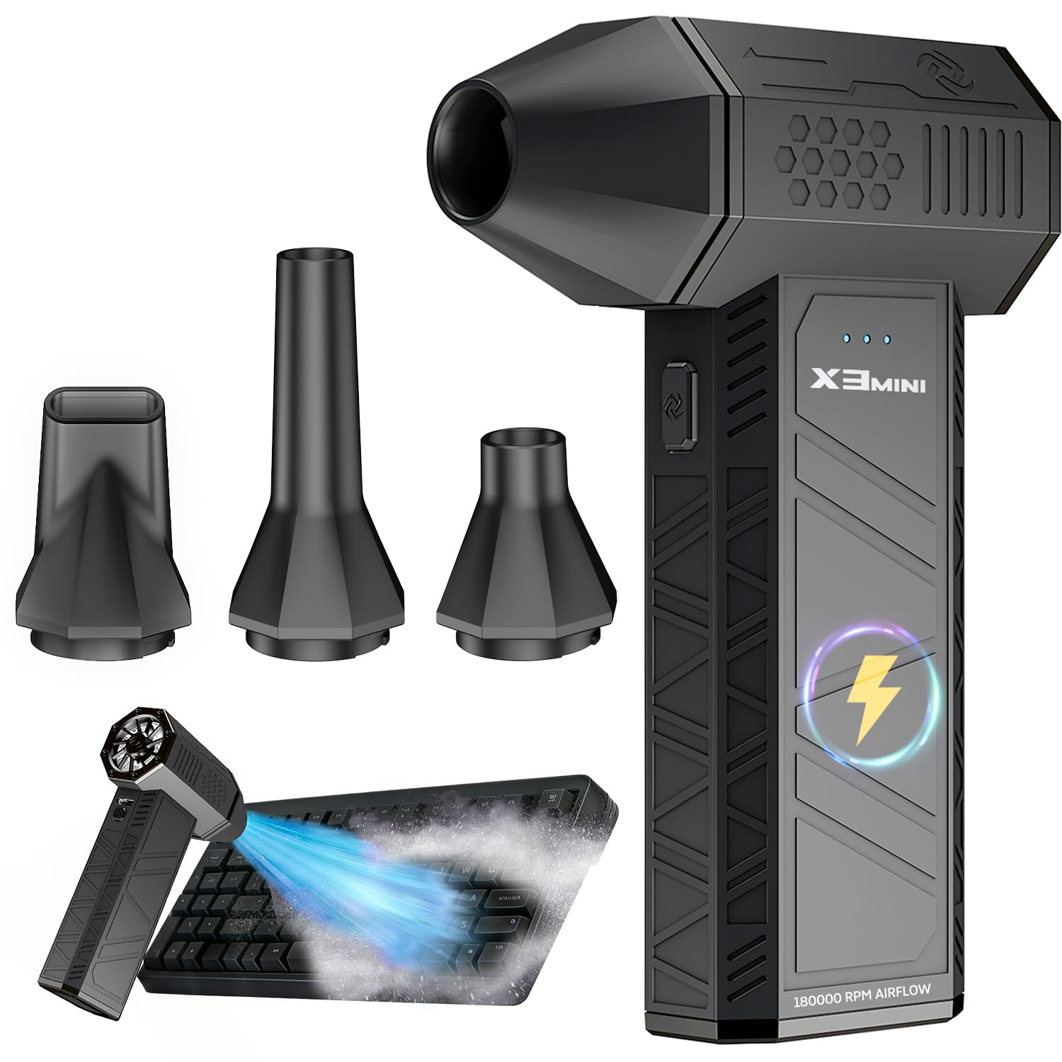 Amazon.com: Compressed Air Duster, 180000RPM Electric Air Duster