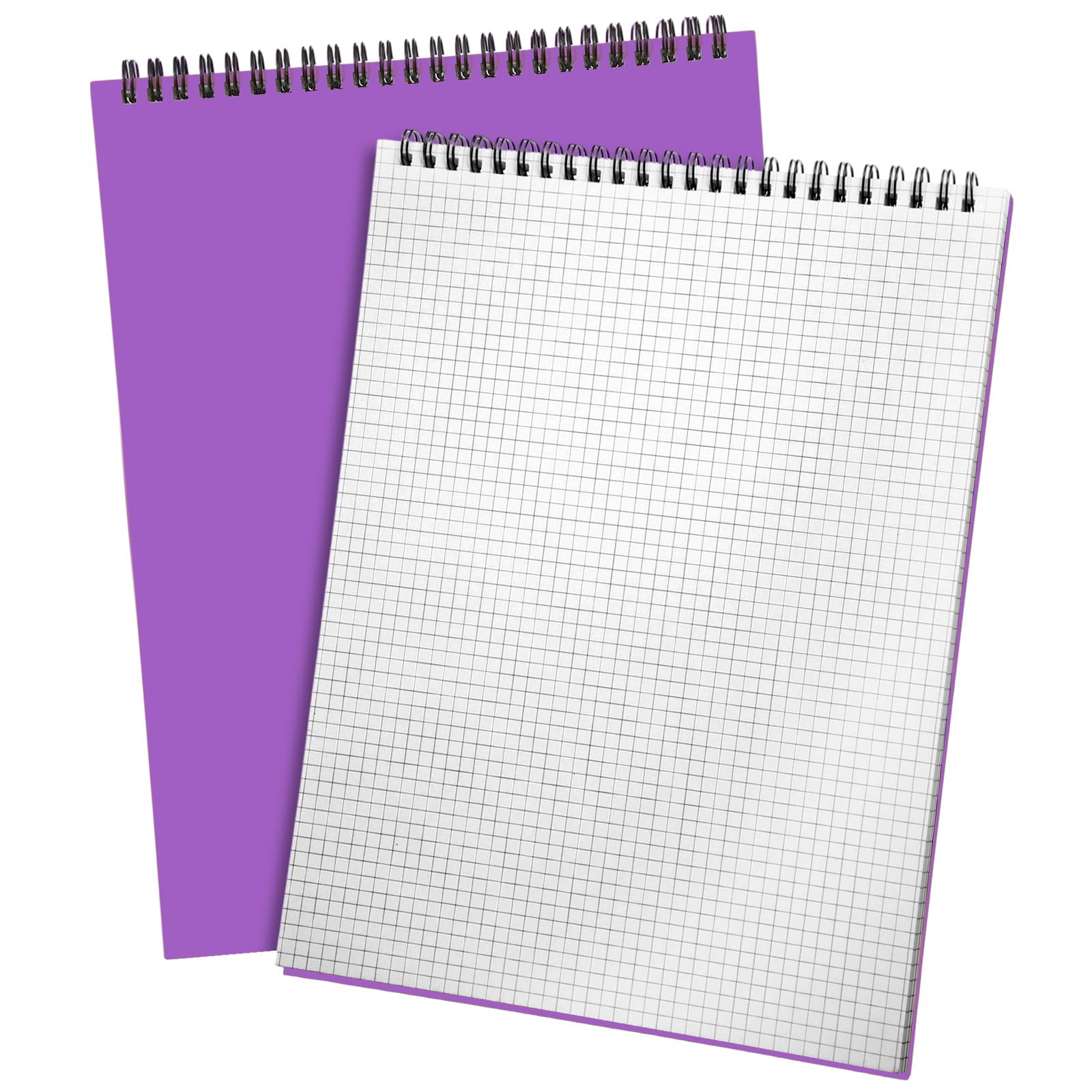 Engrowtic Top Spiral Graph Paper Notebook A4 70 Sheet, Purple, 1 Pack