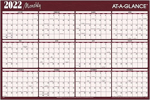 AT-A-GLANCE Calendario borrable 2023, planificador de pared de borrado en seco, 36 x 24 pulgadas, grande, verticalhorizontal, reversible, trimestral
