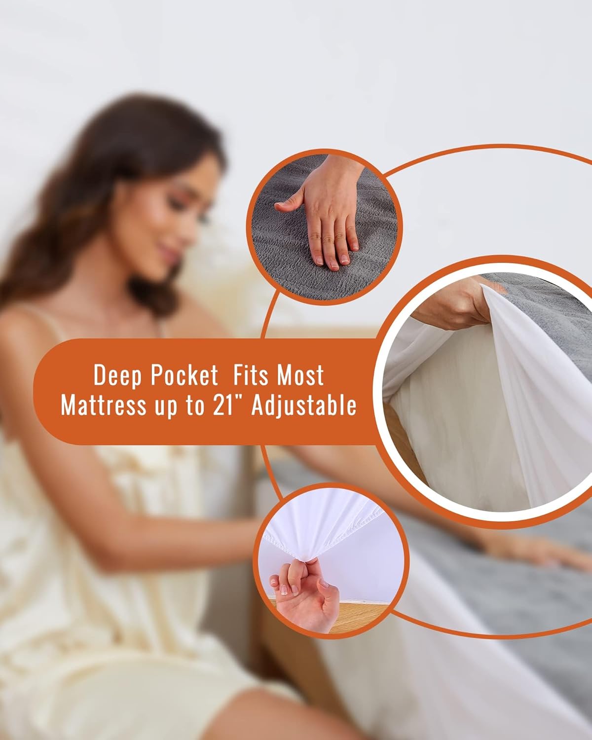 YAKEE Electric Mattress Pad Twin Szie 39''x75'', Soft Colar Fleece with 4 Heating Levels, 10-Hour Auto Shut Off, Fast Heating, Deep Pocket Bed Topper Fit Up to 21", Machine Washable, Grey