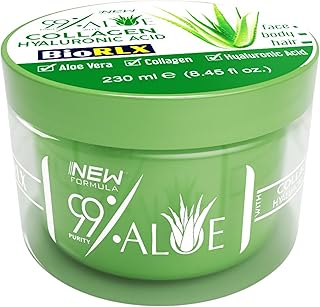 BioRLX Gel de aloe vera 99% con colágeno y ác...
