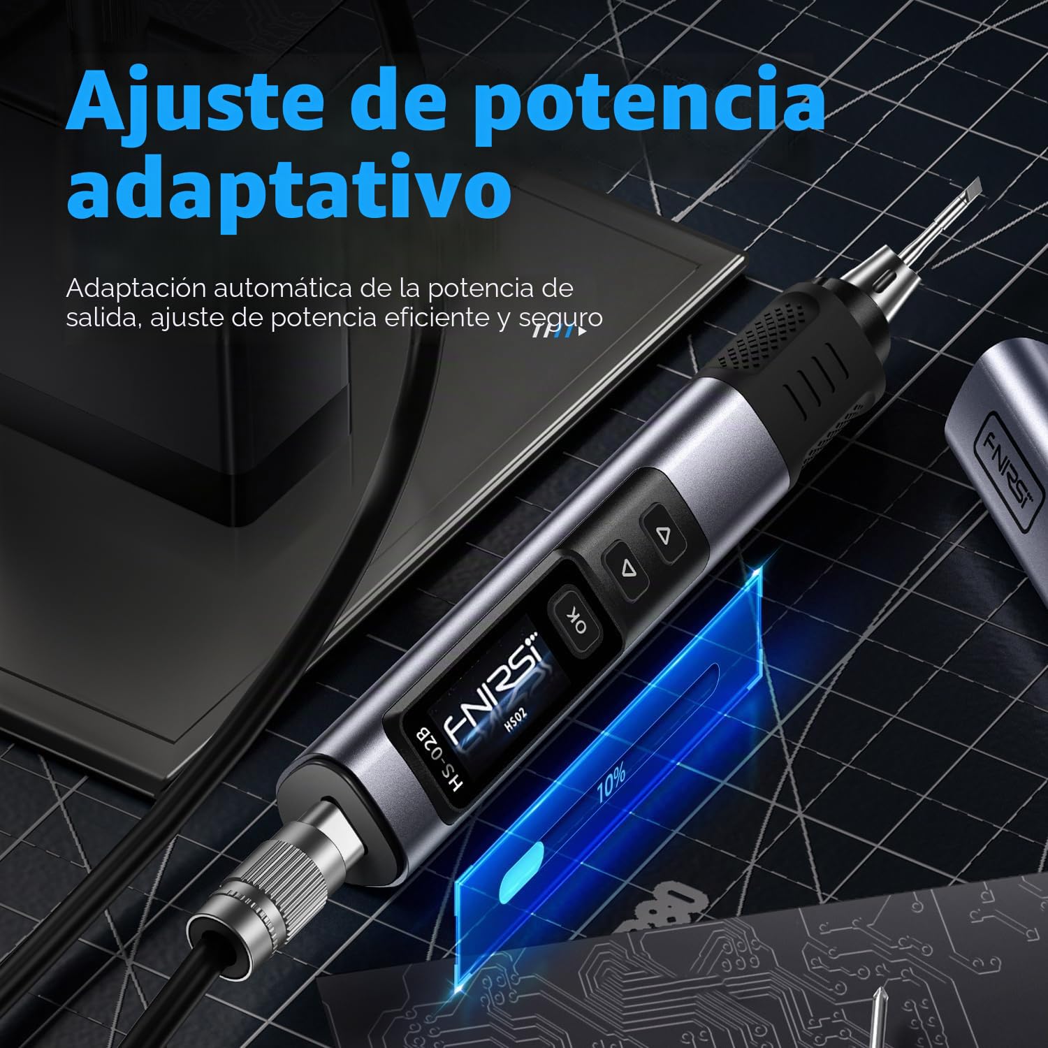FNIRSI Kit de soldador HS-02A con estuche de almacenamiento