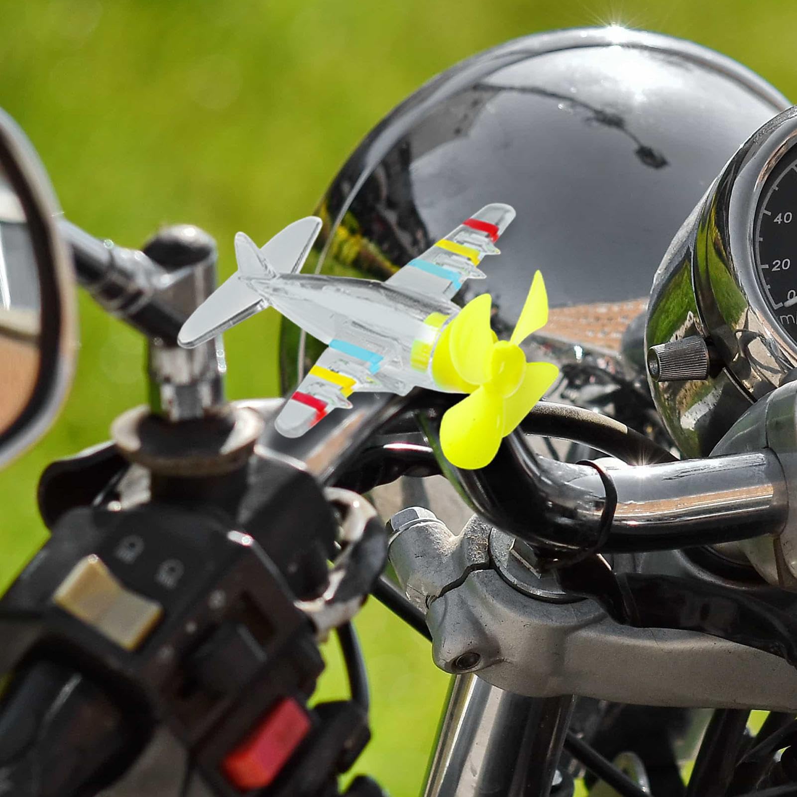 Teksome Ornement Du Guidon, Décoration De Guidon Pour Véhicules électriques | Ornement D'avion Du Guidon De Vélo | Accessoires De Cyclisme Cool, éolien Pour Les Déplacements Routiers