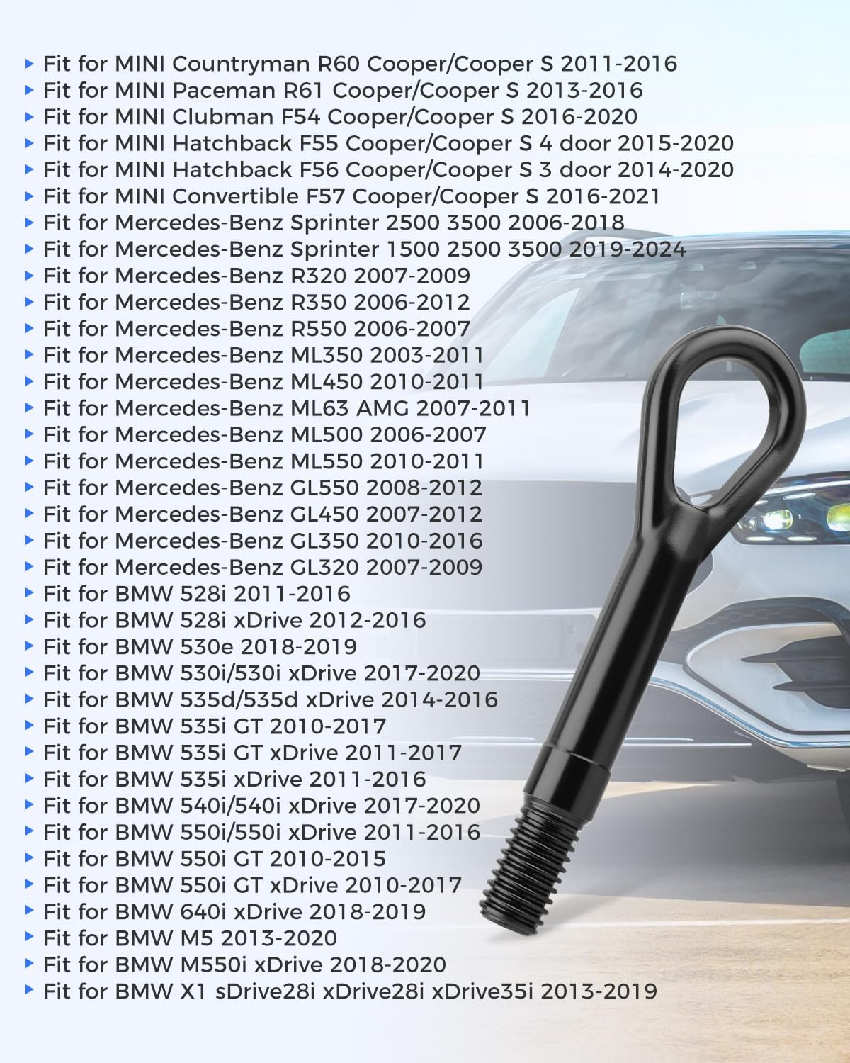 ANODZU Emergency Tow Hook Tool for BMW 5 Series X1 and MINI 5