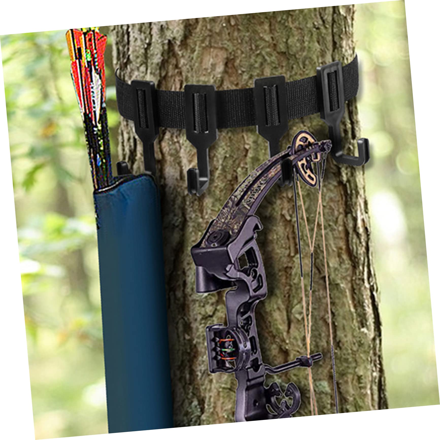 Gogogmee Tree Hooks for Hanging 1 Set of Tree Stand Strap Hooks Durable Metal Material for Outdoor Hunting Equipment