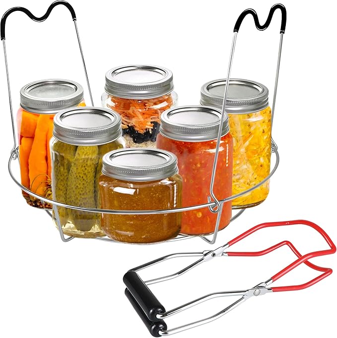 KORCCI 12in Stainless Steel Canning Rack with Contour