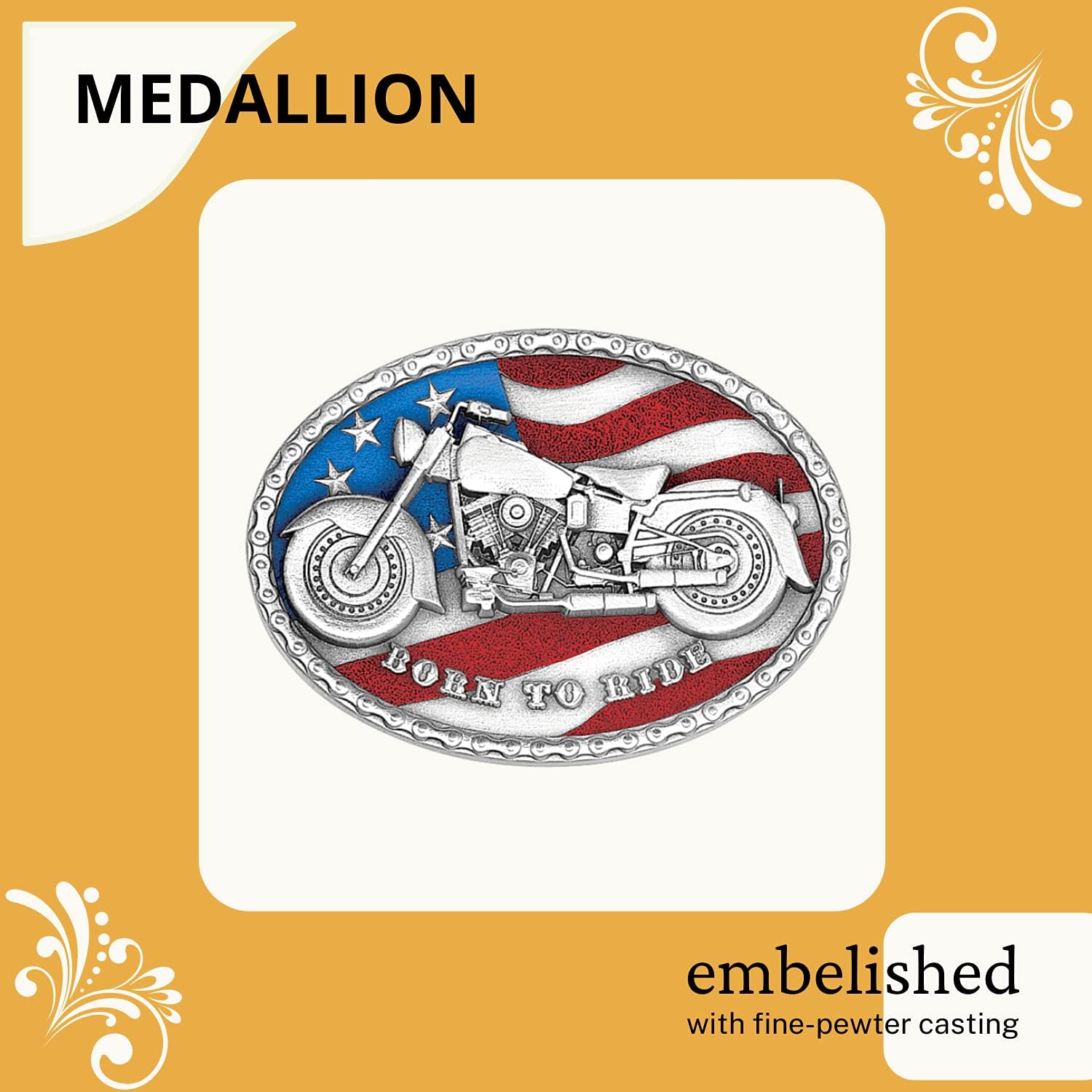 Heritage Pewter Motorcycle Double Old Fashion | Double Rocks Glass 14 OZ for Liquor | Expertly Crafted Pewter Glass