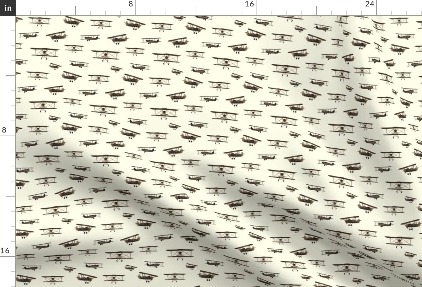 Spoonflower Fabric - Retro Airplanes Airplane Pilot Watercolor Vintage Watercolour Printed on Chiffon Fabric by The Yard - Sewing Fashion Apparel Dresses Home Decor