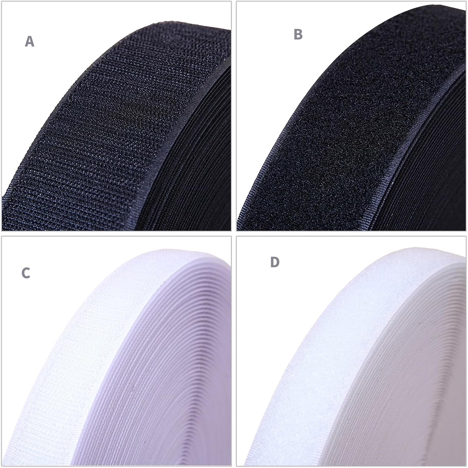 Hook and Rings Tape Abrasion Nylon Blend Fabric Fasteners for Crafting Applications Fabric Fasteners