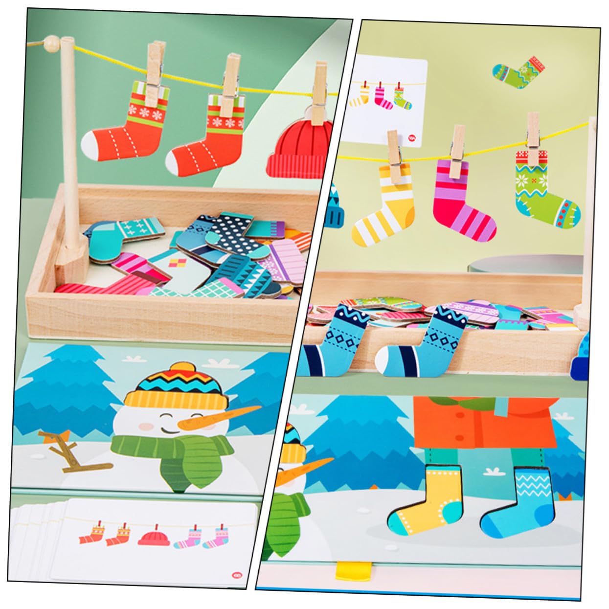 Juguete Sensorial de Madera 1 Set para Niños y Toddlers