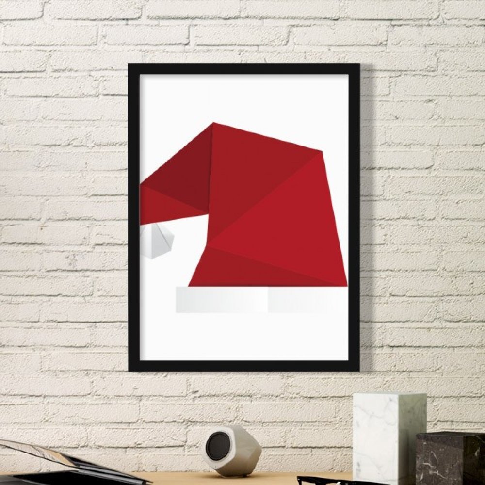 Cadre photo bois noir origami de Noël pour sublimer un mur vide avec une peinture artistique