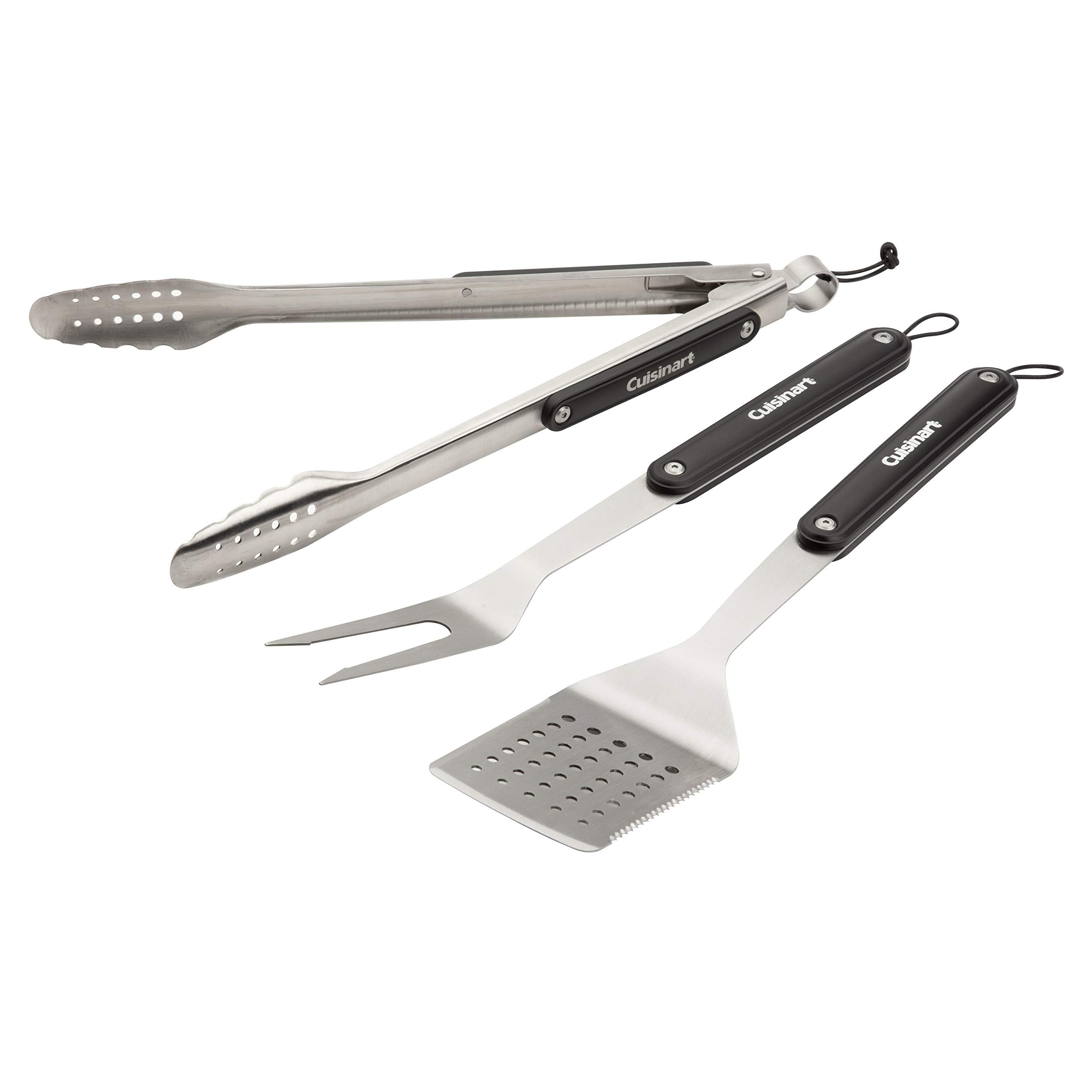 CUISINARTCGS-1200 3-Piece Magnetic Grill Tool Set, Black/Stainless Steel