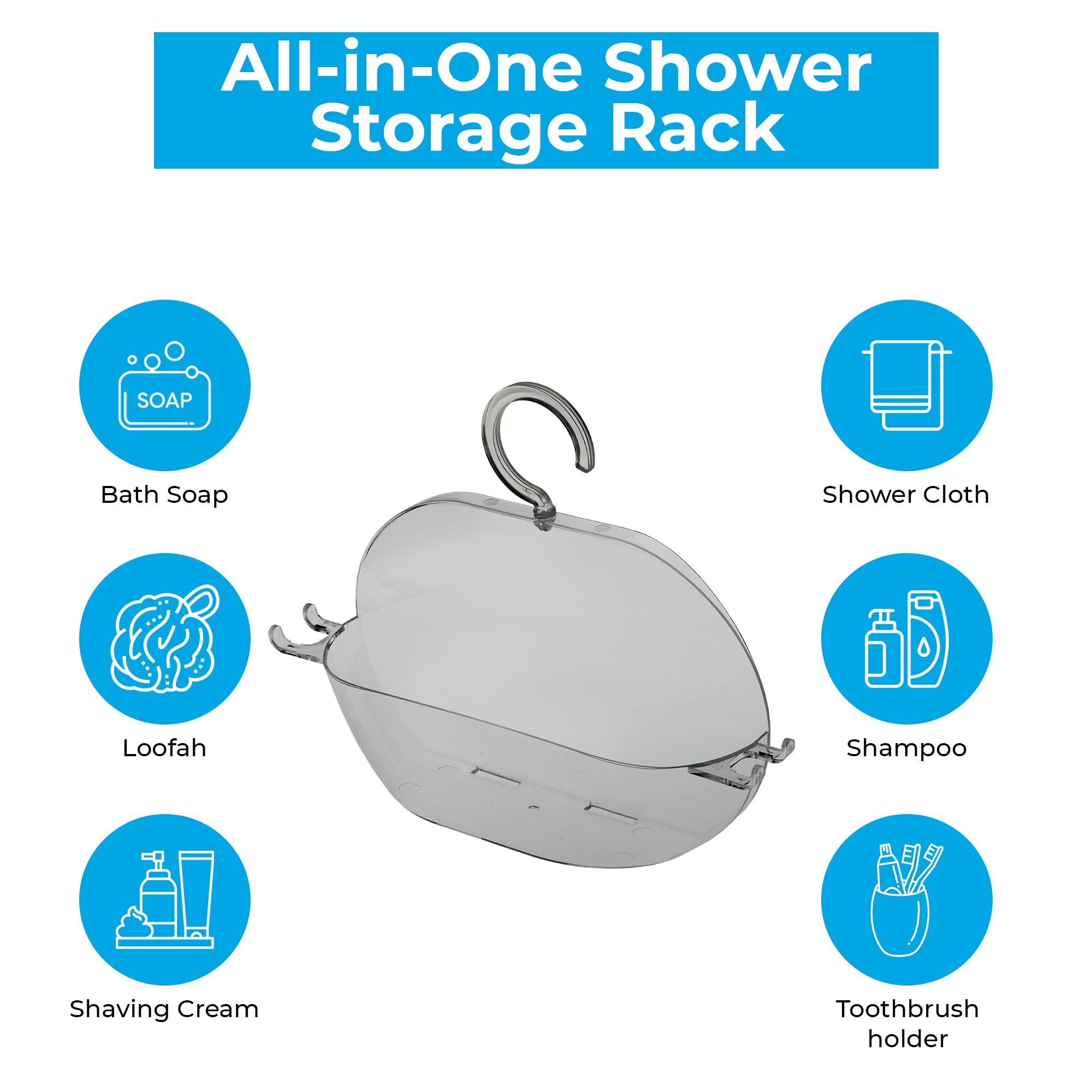 Blue Canyon Plastic Shower Hanging Caddy - Image 4
