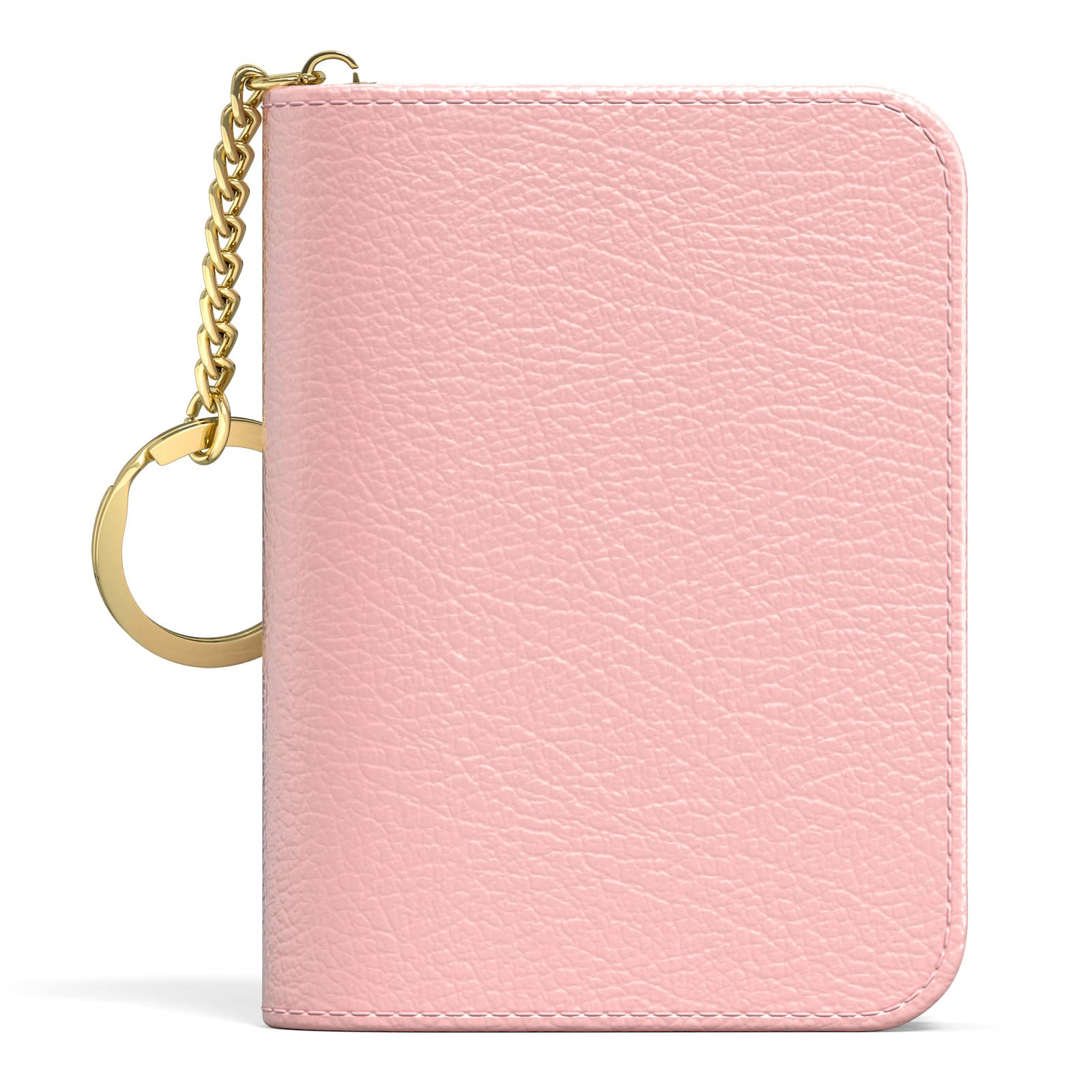 Credit Card Holder for Women, Small RFID Wallet Slim Leather Card Case | Credit Card Holder for Women, Business Card Organizer Case with Zipper and Keychain